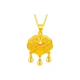 Золотое ожерелье с длинным замком