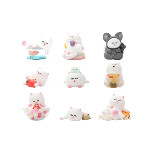 POP MART ViViCat Lazy Friends Коллекция Слепые коробки Один Blind Коробка Целая коробка 9 шт