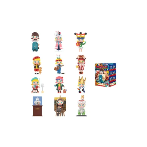 POP MART Molly Fantasy Hobo Collection Blind Boxes Single Mystery Box Full Box 12 Pack POP MART Молли Фантастический Бродяга Коллекция Слепые Коробки Один Mystery Коробка Полная Коробка 12 Пачка