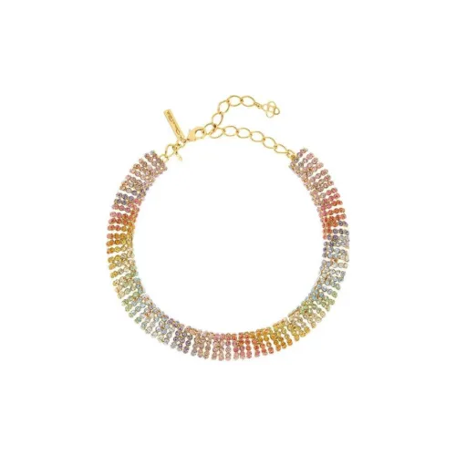 Оскар де ла Рента Олово Кристалл Стекло Латунь Золото Ожерелья Женские Многоцветные