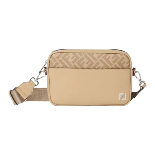 FENDI Холст Сумка через плечо Унисекс Бежевый