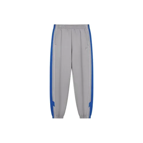 XTEP Вязаные тренировочные брюки мужские грязно-серого цвета