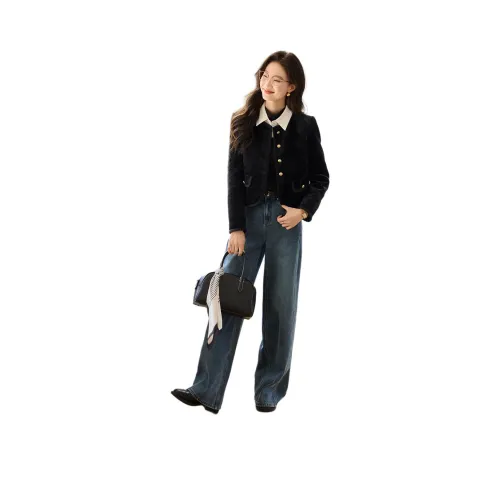 Mo Han Yi Mei Куртки Пальто Женские Черный