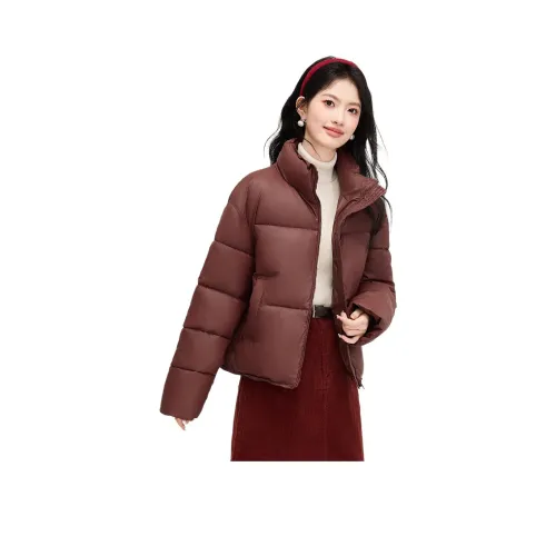 Emodues Хлопковый пуховик женский фуксия