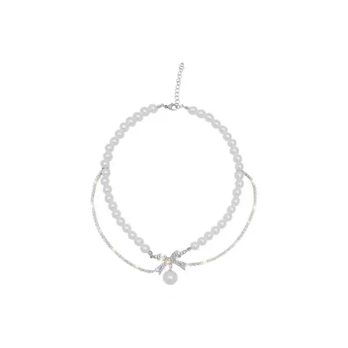 BONAS Искусственный жемчуг сплав стразы ожерелья женские