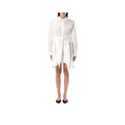 The. garment Белый Женские Длинный Рукав Платья