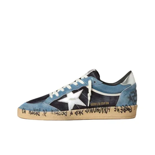 Golden Goose Ball Star Low Топ Скейтборд Кроссовки Мужские Синие