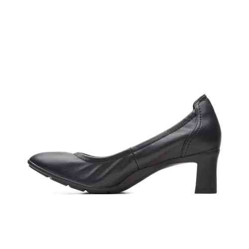 Clarks Neiley Pearl Rough-Heeled High Heels Women's Black
