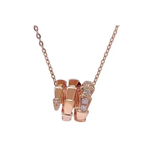 BVLGARI Serpenti Viper Колье Колье С Подвеской Serpenti Viper, Розовое Золото 18 Карат, Бриллиантовое Паве На Голове И Хвосте Змеи