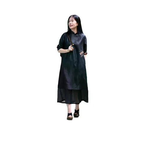 JIXIANGYUER Короткое платье с короткими рукавами женское