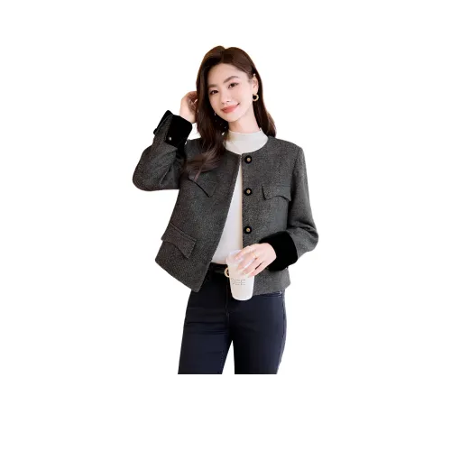 Like The Age Of Water Зимний Бархат Feel Куртка Стандартная Женская Серого цвета