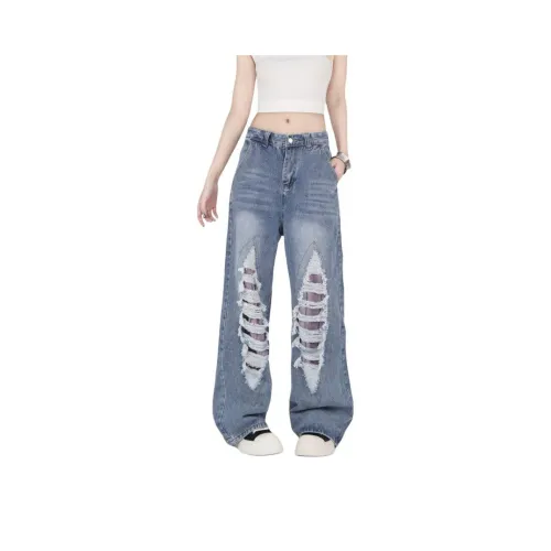 FOREST LIBRARY Синие Унисекс Джинсы