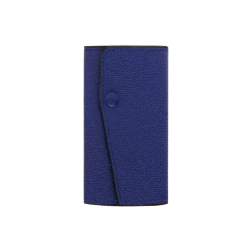 Valextra Телячья кожа Key Pouch Мужской Темно-синий