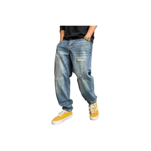 FQHQ Синий [Классический Вечный] Унисекс Джинсы