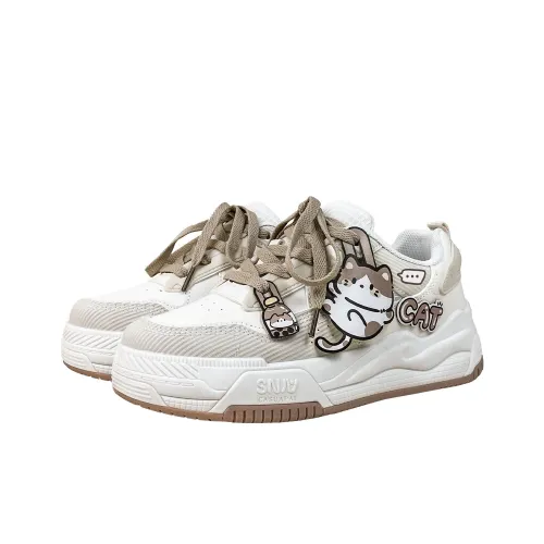 A M Low Топ Скейтборд Кроссовки Женские Белые