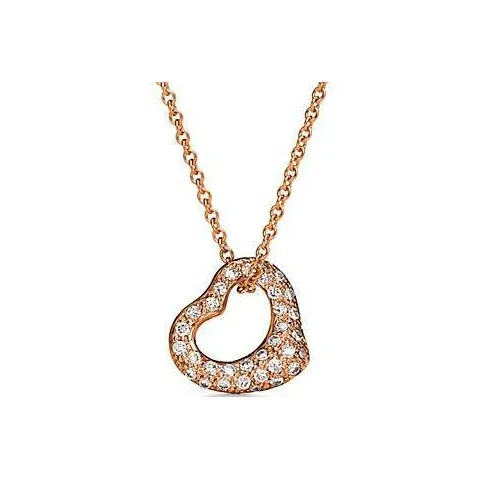 TIFFANY & CO. Подвеска Open Heart Розовое Золото 18 Карат С Паве Из Бриллиантов