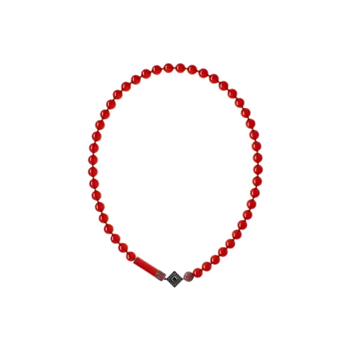 AMANI 18К золото красный коралл сапфиры ожерелья унисекс красный