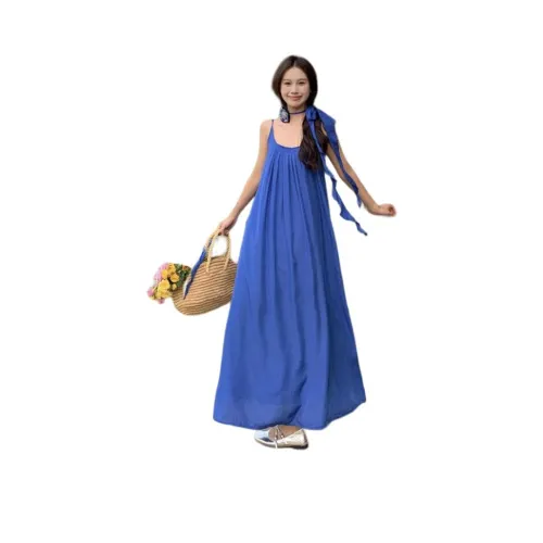 XIAOJUCHUANLI Юбка-платье Женское Синее