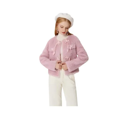 AIVEI Вельвет Feel Куртка Женская Сладкий Сон Розовый