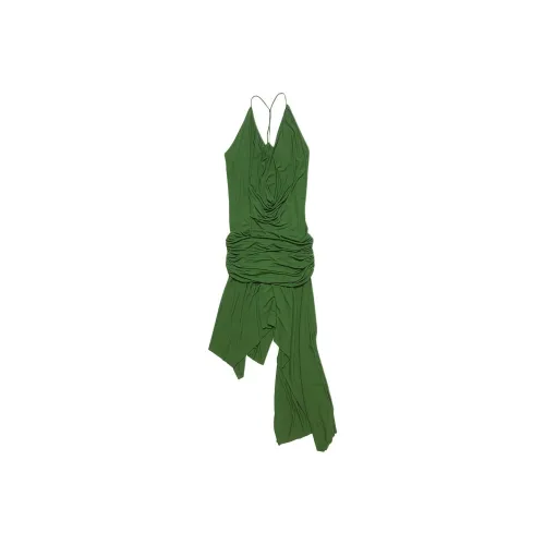 Acne Studios SS25 Slip Платье Женское Темно-зеленый