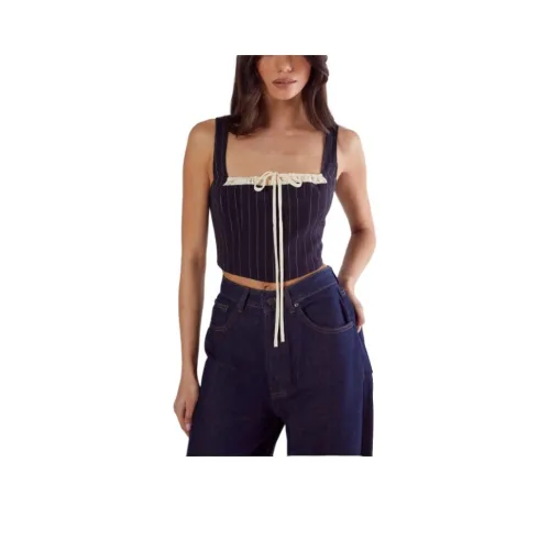 NASTY GAL Полоска Контрастность Верхний обхват груди Tailored CORSET Топ Топ на бретелях Женские