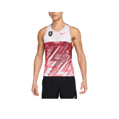 Nike AEROSWIFT Бег Майка Мужская Белый Командный Красный Ярко-Красный