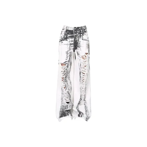 GDRX Белые Унисекс Джинсы