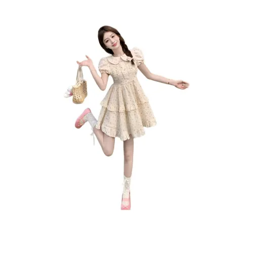 HTHK Короткий рукав Платье Женское