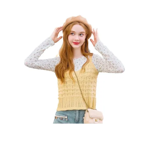 Geyini Желтые Женские Майки