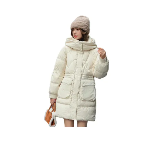 Emodues Пуховик Женский Бежевый