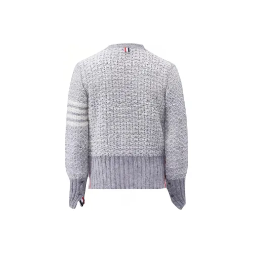 THOM BROWNE· Mohair Tweed 4 Bar Classic V-Neck Cardigan Sweater Men Light Gray THOM BROWNE· Мохер Твид 4 Бар Классический V-Neck Кардиган Свитер Мужской Светло-Серый