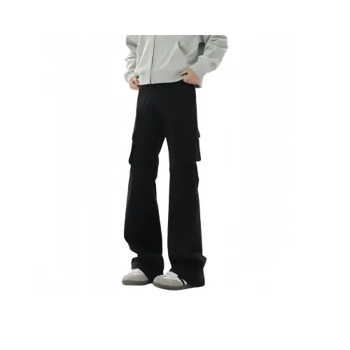 BLACK AT Черные унисекс карго-брюки