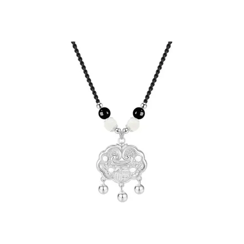 Серебряная отделка Сплав Ткань Бодхи Материал Аксессуар Изящный Ожерелье Унисекс