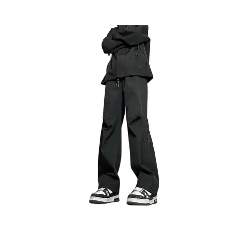 BLACK AT Черные Унисекс Повседневные Штаны