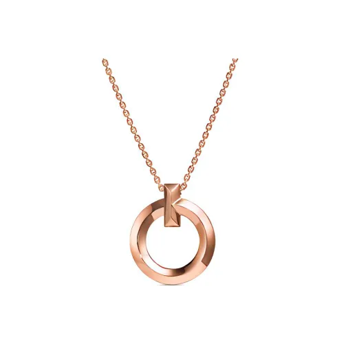 TIFFANY & CO. Круглая Подвеска T1 Розовое Золото 18 Карат Мотив, Размер Small