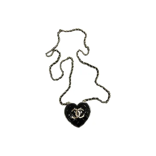 CHANEL Металлические ожерелья Черный Женские