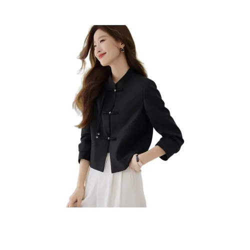 Mo Han Yi Mei Куртки Пальто Женские Черный