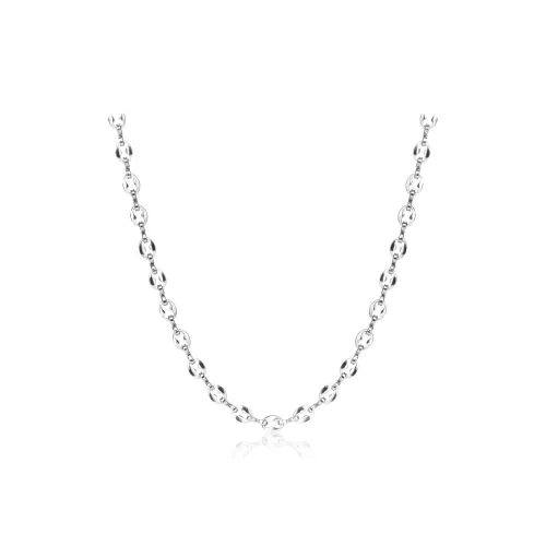 FOREVER MELODY Титановые стальные ожерелья унисекс серебряные