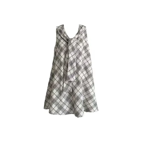 KYKW Клетчатое платье женское, без рукавов