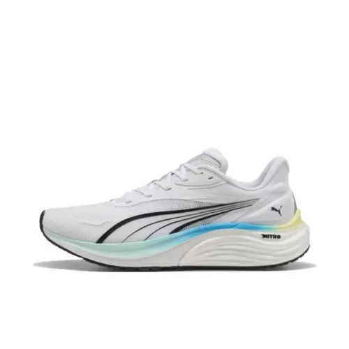 PUMA Electrify Nitro 4 Дышащие Низкие Кроссовки для Бега Мужские Белые