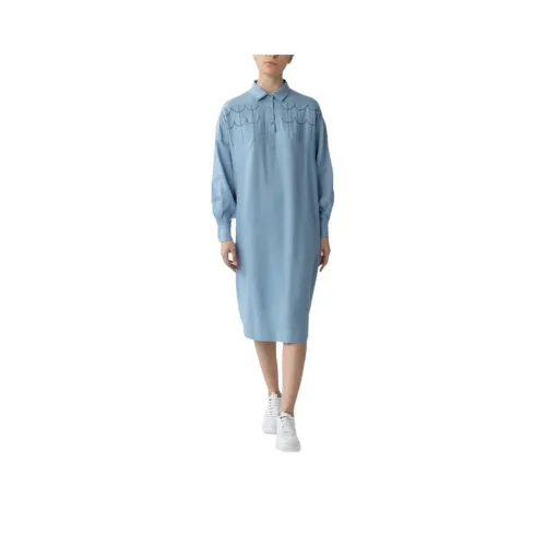 PRONOUNCE Nervure SS22 Коллекция Длинное Платье с Длинными Рукавами Женское