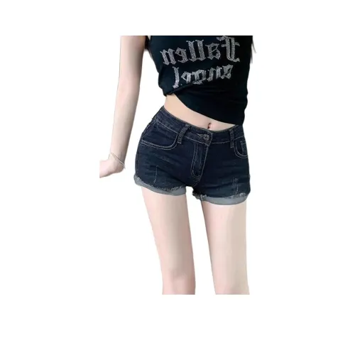 MUCCHIC Темно-синие женские джинсовые шорты