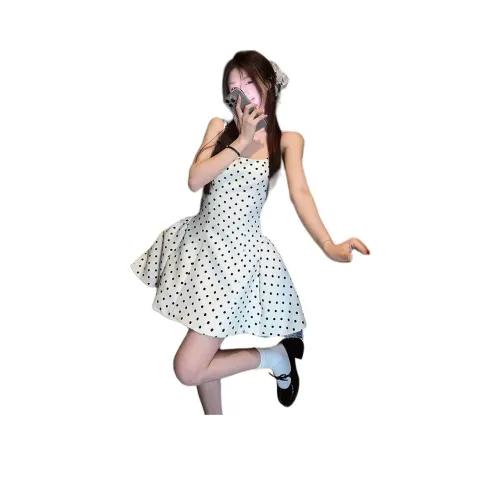 UYH Без рукавов Платье Женские Гороховый узор Юбка