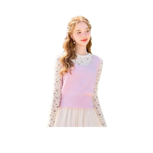 Geyini Розовые Женские Жилеты