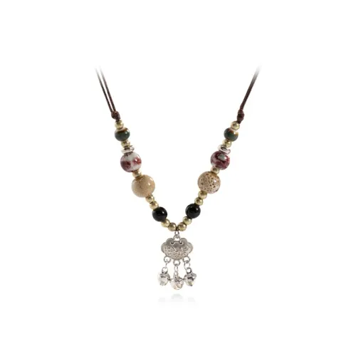 ROGA Плетеные веревочные ожерелья женские