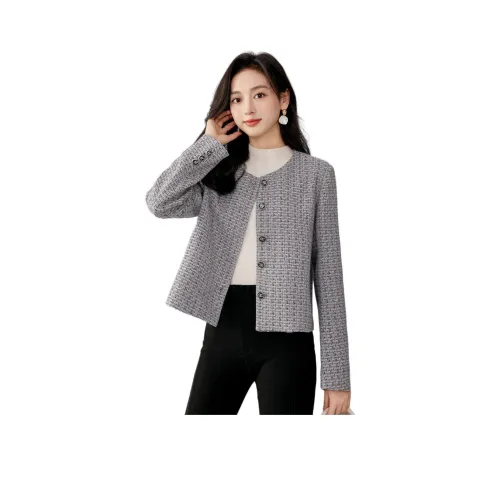 Like The Age Of Water Осенний Зимний Бархат Feel Куртка Облегающий крой Женские Серый