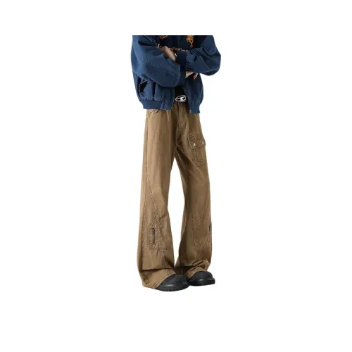 CVOOOER Коричневый Унисекс Карго Брюки