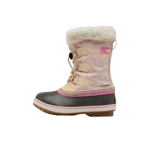 SOREL Водонепроницаемый Высокий Топ Детские Зимние Сапоги Розовый Детский