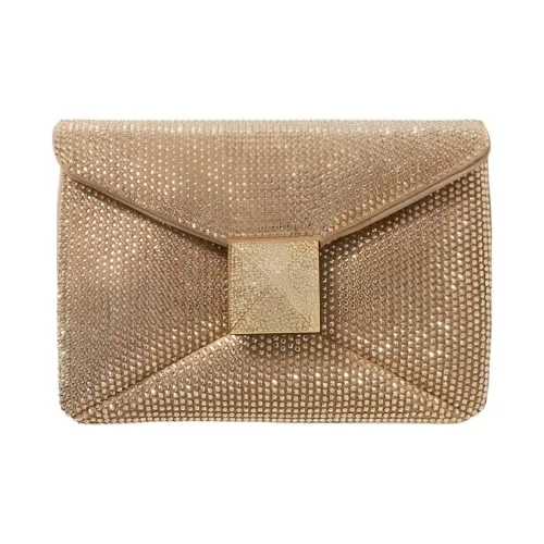 Valentino Кристальный Инкрустированный Клатч Сумка на плечо Женская Розовое золото