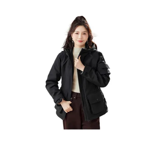 TERRE BLEUE Хлопковый пуховик женский черный